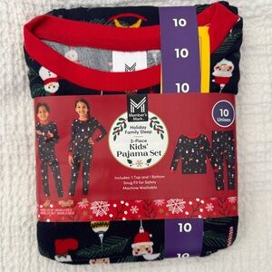Members Mark Kids Family Christmas Pajamas- Size 10